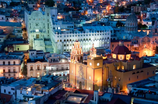 Guanajuato at night, Mexico — Stockfoto