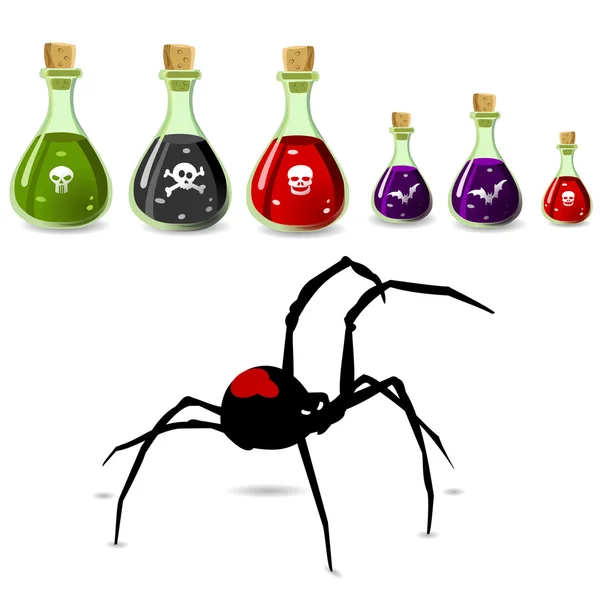 stock vector Poisons and spider