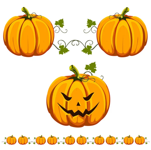 Halloween pumkins — Stock Vector