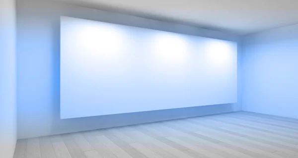 Пустая галерея, 3d комната — стоковое фото