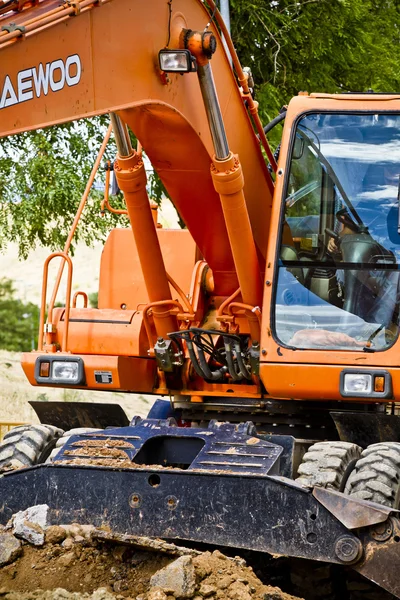 Public street maintenance works, excavator — Stock Image Public street maintenance works, excavator Stock Photo