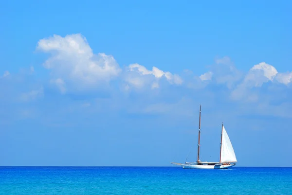 stock image Sailing boat and calm sea