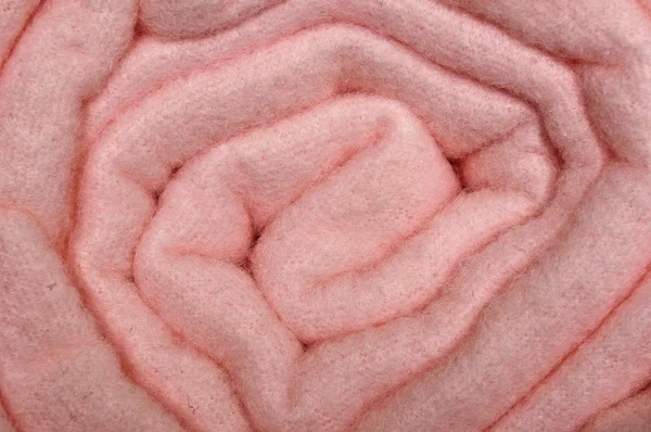 Pembe pamuklu battaniye rulo — Stok fotoğraf