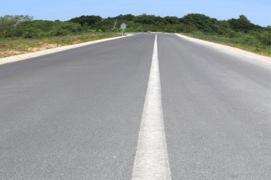 A white line on a road clipart