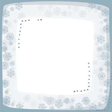 Blue and gray snowflakes background clipart