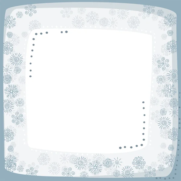 Sněhové vločky modré a šedé pozadí — Stockový vektor