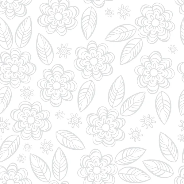 Délicat motif floral sans couture — Image vectorielle