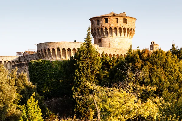 Medici slottet i parken i volterra, Toscana, Italien — Stockfoto