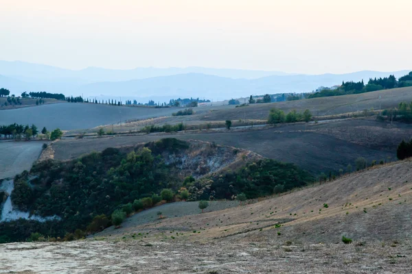 Manzara Toskana kırsal ve tarım alanlarının, İtalya — Stok fotoğraf