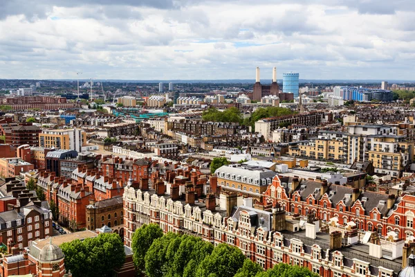 Vista aérea da Catedral de Westminster em telhados e casas de Lo — Fotografia de Stock