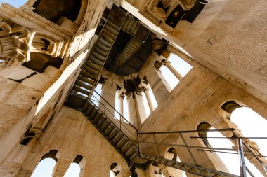 Inside the Bell Tower of Saint Duje Cathedral in Split, Croatia clipart