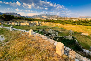 salona ve uzak dağ split yakınındaki antik kenti Kalıntıları