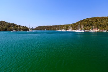 milli park krka ve marina yakınındaki şehir Skradin, Hırvatistan