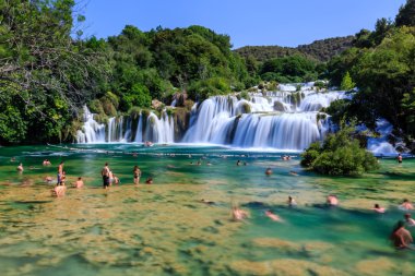 National Park Krka and Cascade of Waterfalls on River Krka, Croa clipart