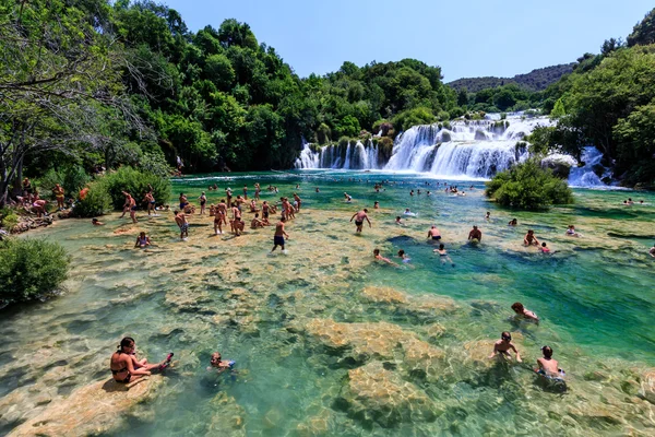 Національний парк Крка та каскадом водоспадів на річці Крка, Croa — стокове фото