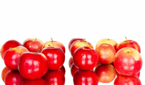 Red apples on a white background — Stock Photo, Image