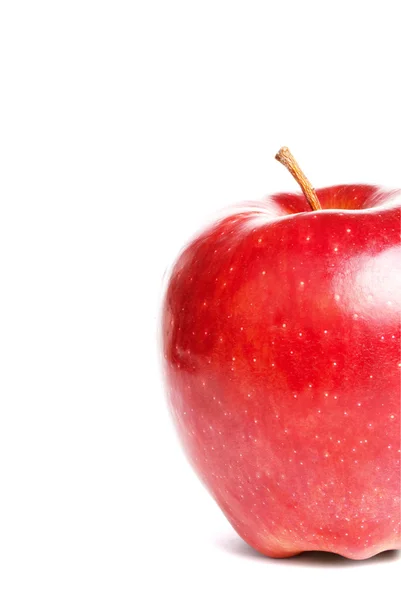 Red ripe apple on a white background — Stock Photo, Image