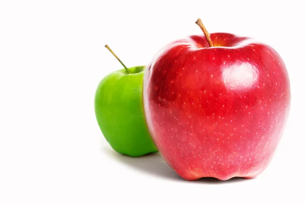 Зелене і червоне яблуко Ліцензійні Стокові Зображення