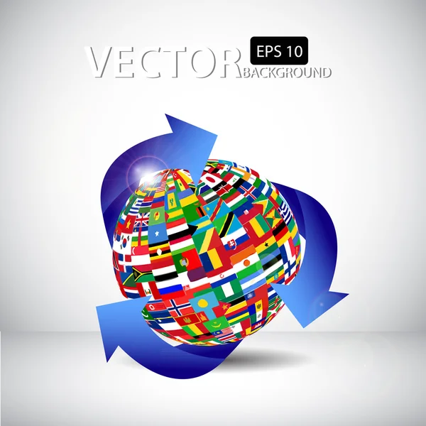 Mundo globo — Vector de stock