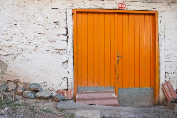 stock image An orange gate