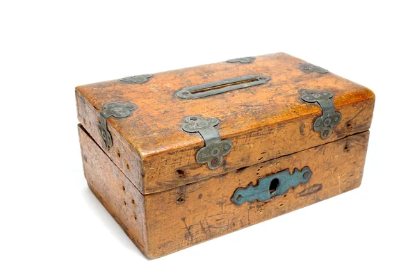 Caja de dinero de madera — Foto de Stock