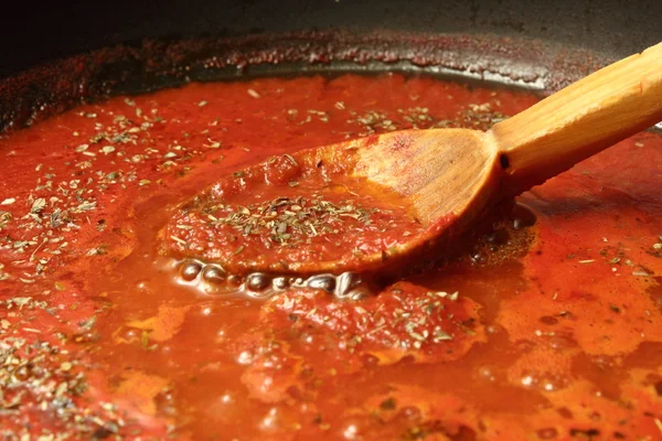 stock image Preparing tomato sauce