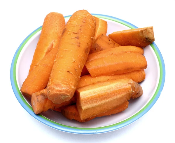 Варена морква на тарілці — стокове фото