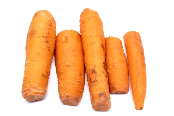 Cinco cenouras fervidas — Fotografia de Stock