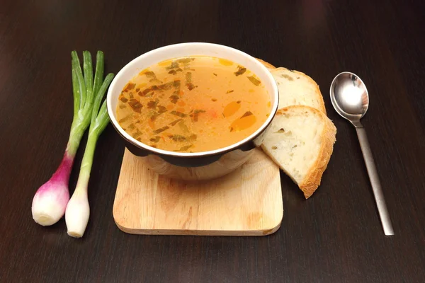 stock image Vegetable soup with onion