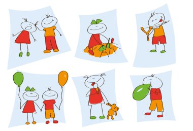 Children playing clipart