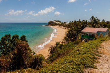 güzel güneşli tropikal Karayipler beach peyzaj deniz manzarası carl