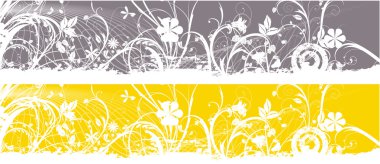 Floral website banners clipart