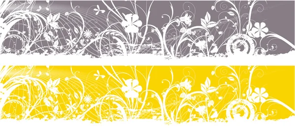 stock vector Floral website banners