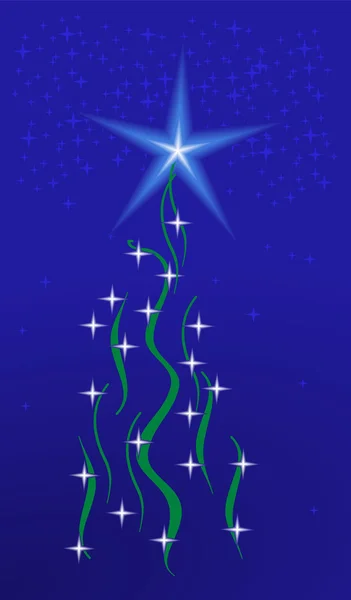 Leuchtender Weihnachtsbaum — Stockvektor