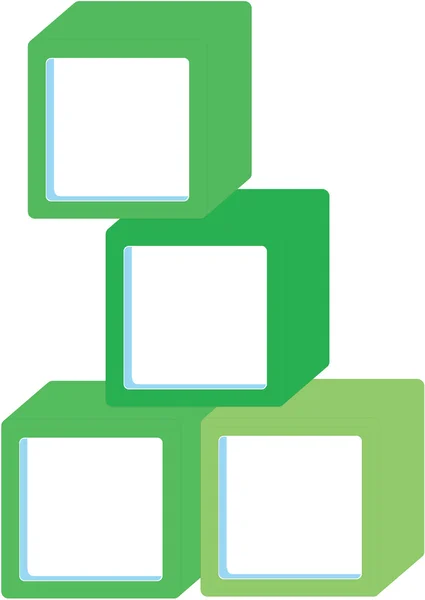 Green boxes — Stock Vector