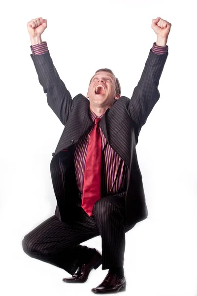 stock image Happy businessman.