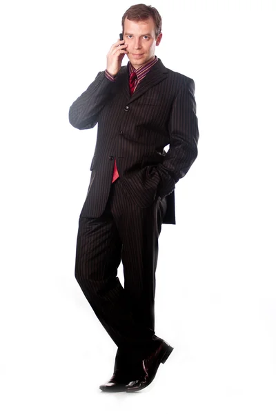 stock image Businessman speaking on the mobile phone