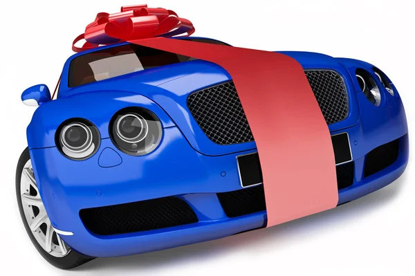 Синий современный автомобиль — стоковое фото