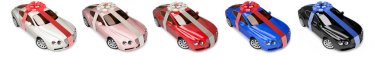 Modern cars, luxurious gifts clipart