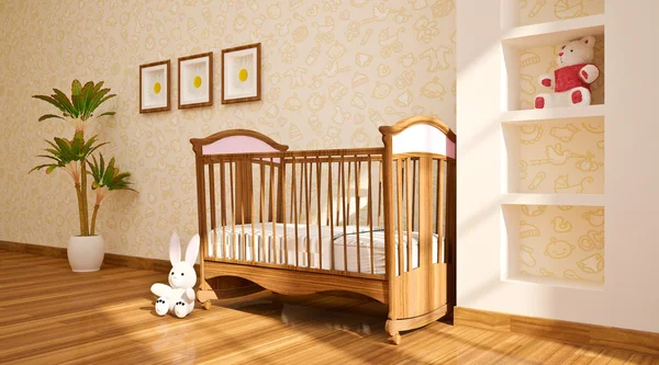 Minimal modern interior of nursery. — Stock Photo, Image