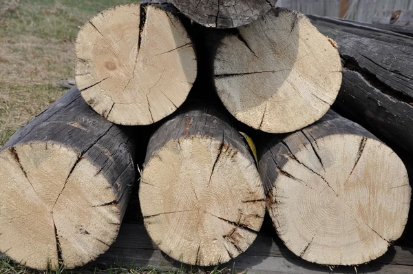 Stack av trä — Stockfoto