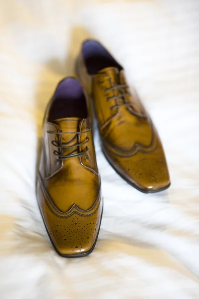 Par de zapatos brogue para hombre —  Fotos de Stock