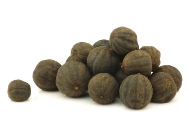 Bunch of dried black limefruit clipart