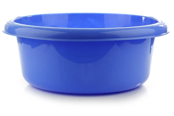 蓝色塑料洗碗 — 图库照片