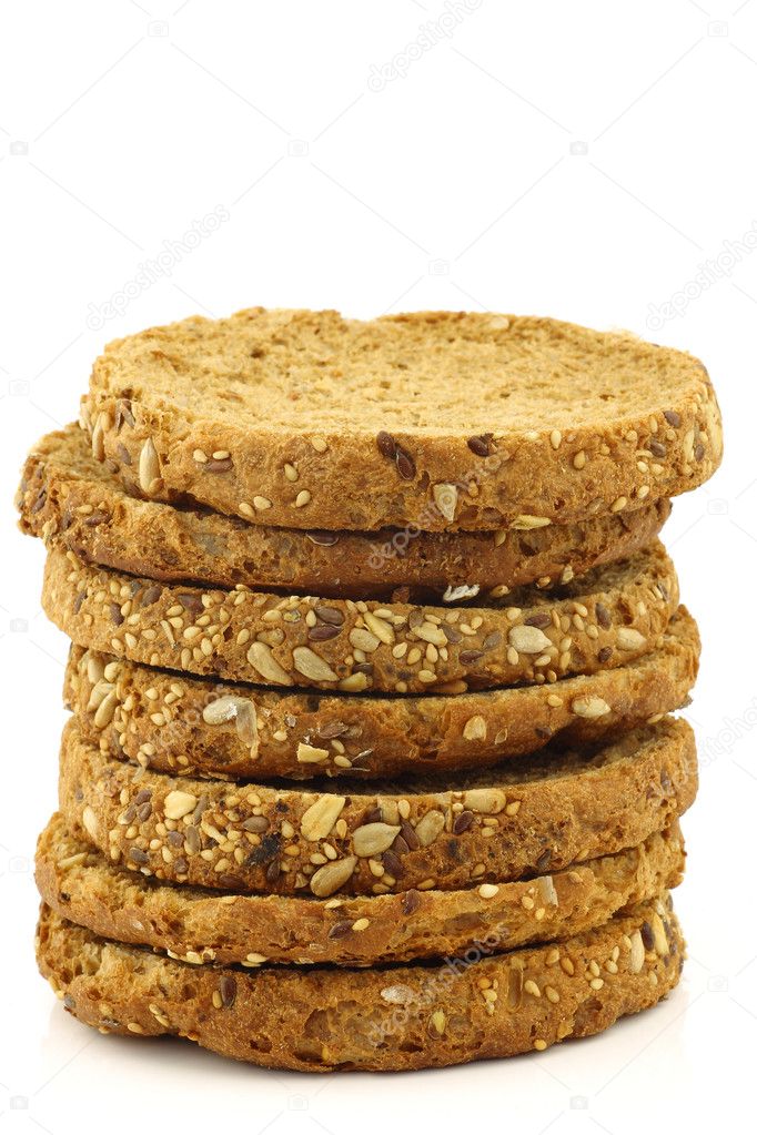 Stacked Dutch traditional Waldkorn wholemeal rusks