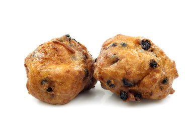 Hollandalı oliebollen akımları ile pişmiş