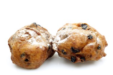 toz Hollandalı oliebollen akımları ile pişmiş