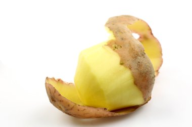 Partly peeled potato clipart