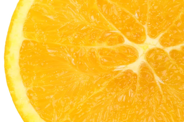 Närbild på en bit av en orange — Stockfoto