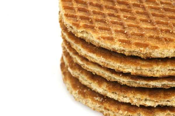 Dutch waffles called a stroopwafel — Stock Photo, Image